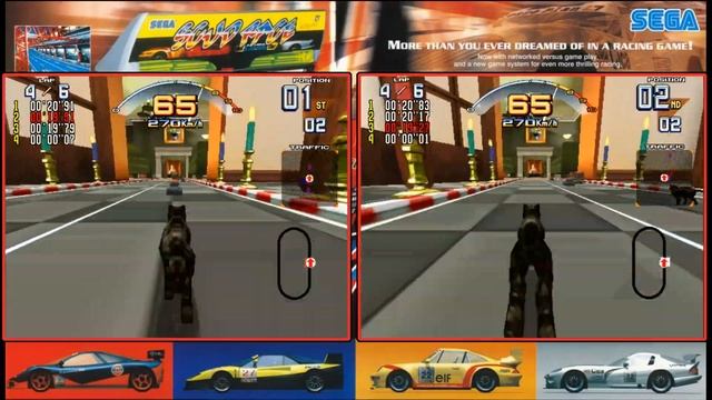 Scud Race Plus - REAL 2 player network CAT RACE! (Supermodel r755) Super Beginner смотреть онлайн
