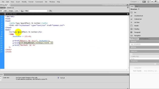 PHP Tutorial 41 How to format string by using printf in PHP Programming смотреть онлайн