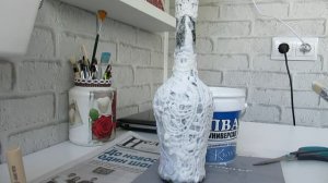 Декор бутылки! Мастер класс!