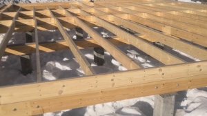 каркасный дом15.5х12м обвязка и лаги пола