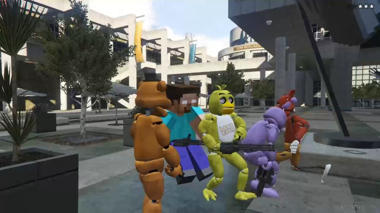 АНИМАТРОНИКИ FNAF СПАСАЮТ ХИРОБРИНА ИЗ НОВОЙ ТЮРЬМЫ НА ОСТРОВЕ! GTA V МОДЫ MODS ONLINE ГТА 5 МОДЫ смотреть онлайн