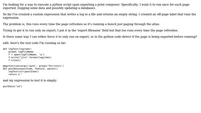 GIS: QGIS run python script upon print composer export смотреть онлайн
