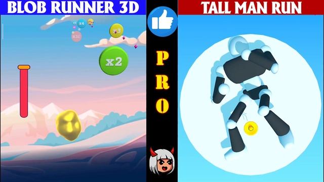 NOOBvsPROvsHACKERvsGOD in Blob Runner 3D vs Tall Man Run Gameplay - Which game do you like? смотреть онлайн