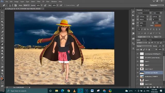 Transforming Myself into Monkey D. Luffy from One Piece using Photoshop смотреть онлайн
