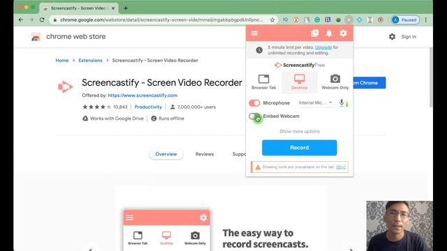 Screencastify [расширение для записи экрана] 2020