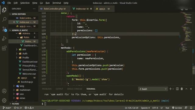 Laravel Admin Panel - AdminLTE - Vue3 MultiSelect смотреть онлайн