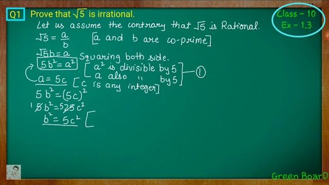 Class - 10th, Ex - 1.3, Q 1 (Real Numbers) NCERT CBSE prove root 5 irrational смотреть онлайн