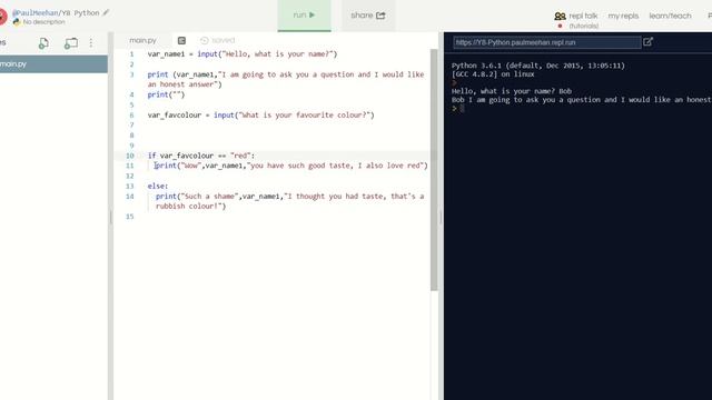 Python 3 1 Selection with IF and ELSE смотреть онлайн