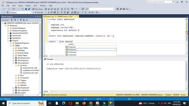 DEFAULT constraint in MS SQL Server смотреть онлайн