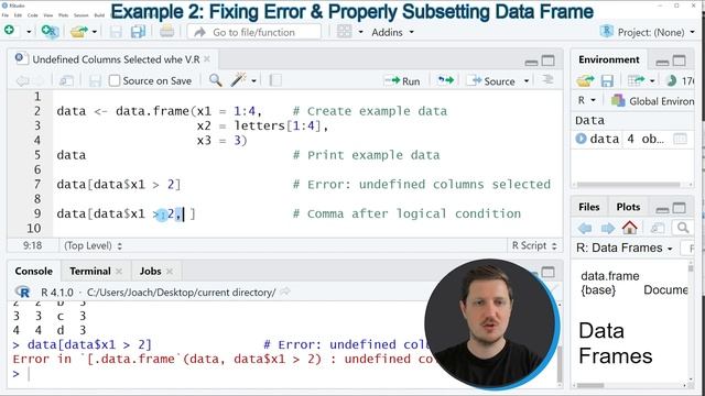 R Error – Undefined Columns Selected when Subsetting Data Frame | How to Extract a Data Frame Subse смотреть онлайн