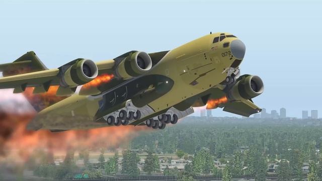 Worst Military Aircraft C-17 Take Off When Bird-Strike | X-Plane 11 смотреть онлайн