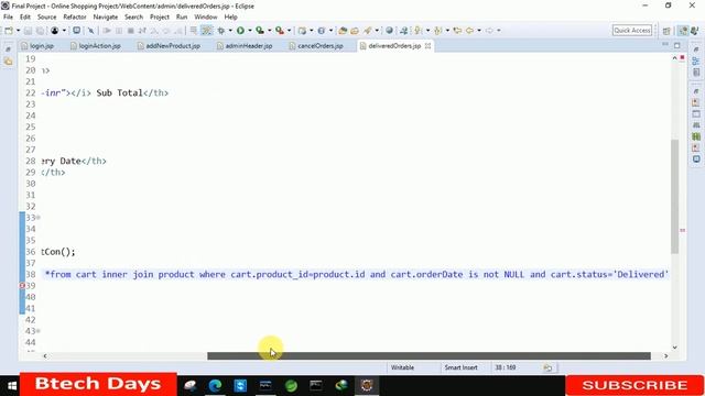 18. Online Shopping project in jsp - Cancel Or Delivered Orders (Eclipse IDE,Tomcat Sever, MySQL ) смотреть онлайн