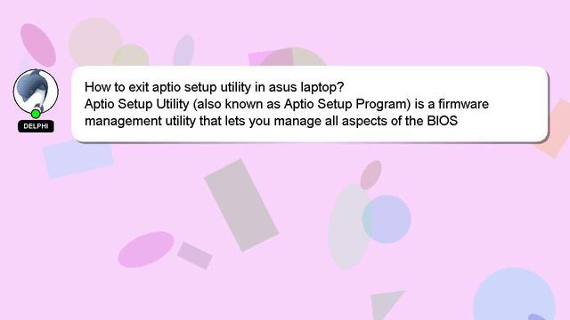 How to exit aptio setup utility in asus laptop? смотреть онлайн