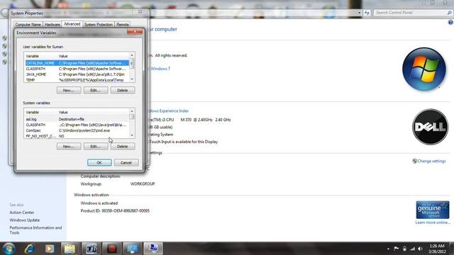 How to set Classpath for java JDK 1 7 for Windows7 wmv смотреть онлайн