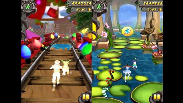 Temple Run 2 Winter Toyland VS Enchanted Palace Android iPad iOS Gameplay HD смотреть онлайн