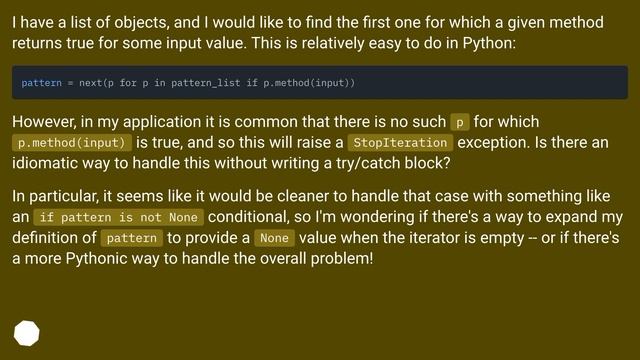 Default value for next element in Python iterator if iterator is empty? смотреть онлайн