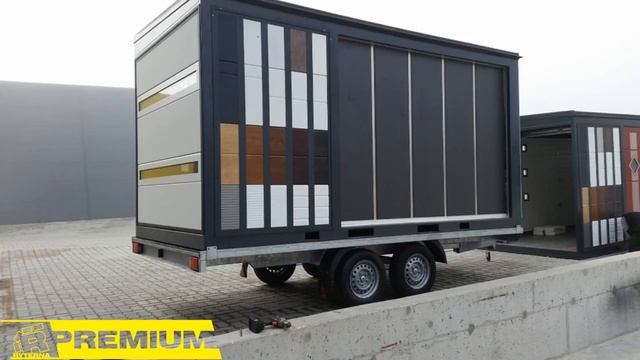 Мобильный Шоу-Рум с секционными ворота и премиум дверями от компании RYTERNA PREMIUM смотреть онлайн