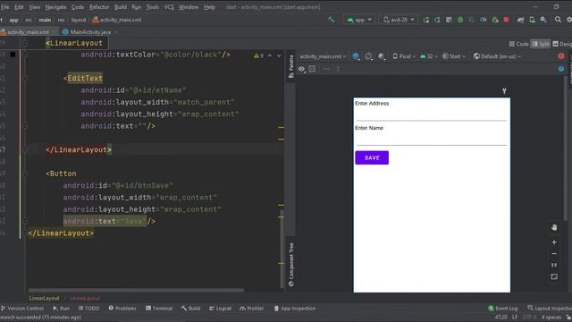 Android xml tutorial for beginners - Using findviewbyId смотреть онлайн