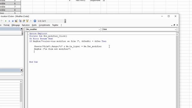 #4 Gestionnaire de location Excel - Modifier et supprimer dans un formulaire VBA смотреть онлайн
