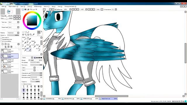 Рисую Рейнбоу Фактори Дэш ( Paint Tool Sai ) смотреть онлайн