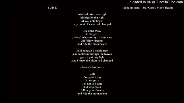 Subdominant - Stargaze aka Moon Beams смотреть онлайн