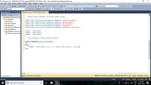 Join multiple tables using stored procedure in sql server sql server tutorial смотреть онлайн