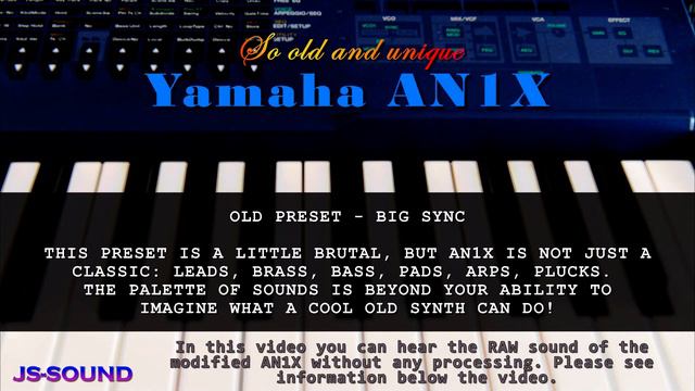 Yamaha AN1X Sound Demo Presets after modification Video Nr.3 смотреть онлайн