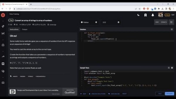 Решаем Python JUNIOR задачи на CODEWARS | 7 kyu