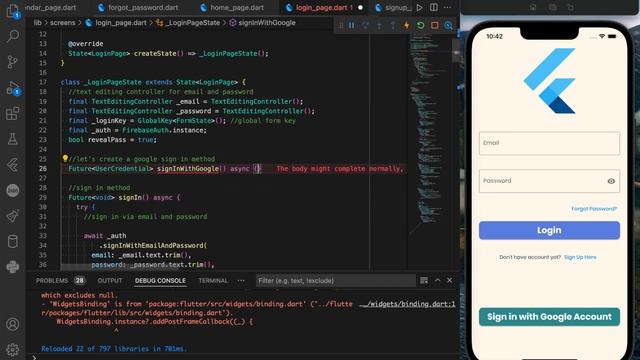 Flutter Firebase & Google Map Series EP 9 - Flutter Authentication (Google Account Sign In) смотреть онлайн