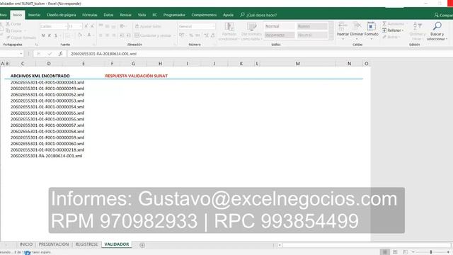 Macro Excel validador xml SUNAT Facturación electrónica смотреть онлайн