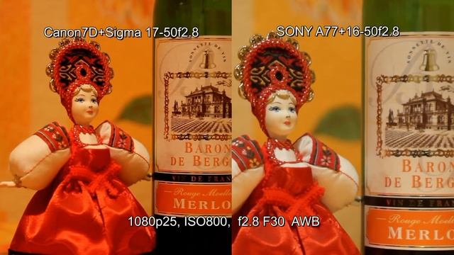 7D vs A77 iso800 AWB смотреть онлайн