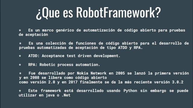Cap #1 | Curso RobotFramework| ¿Que es RobotFramework? смотреть онлайн