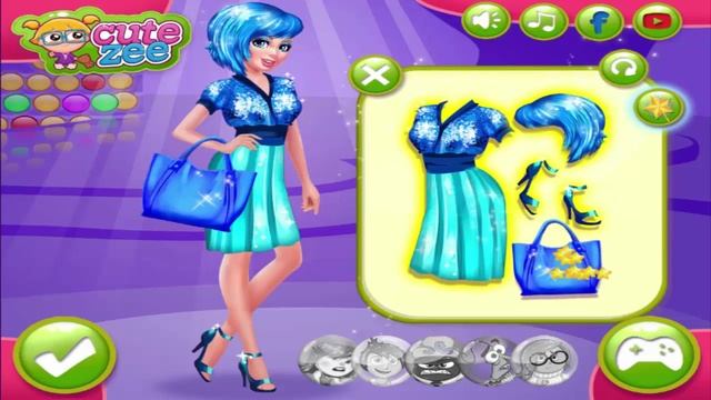 Dress up and Makeup game for Barbie with Inside Out Style смотреть онлайн
