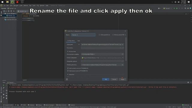 No such file or directory python - error easily solved in Pycharm code editor смотреть онлайн