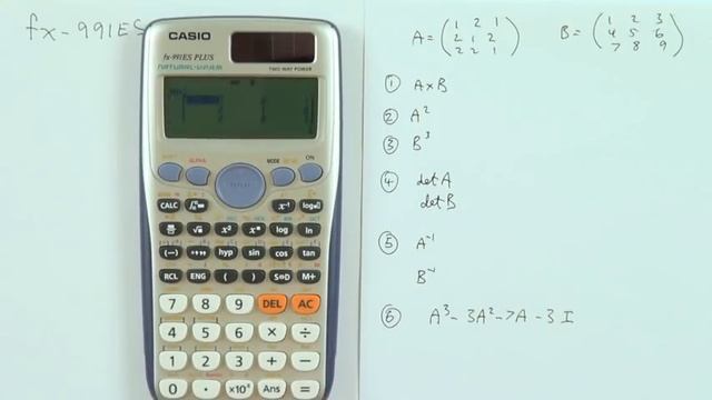 Matrix calculations using the Casio fx991ES PLUS calculator смотреть онлайн
