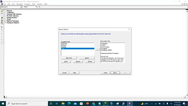 9. Form Letter Report in Oracle Report Builder смотреть онлайн