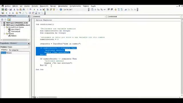 Condicional con bloque ELSE en VBA para Microsoft Excel смотреть онлайн