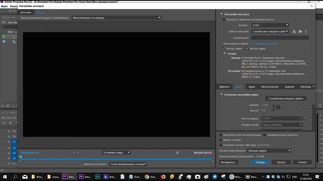Вывод файла из программы Premiere Pro Рендеринг смотреть онлайн