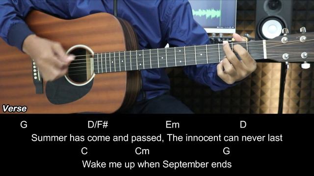 Wake Me Up When September Ends - Green Day | EASY Guitar Tutorial with Chords / Lyrics смотреть онлайн