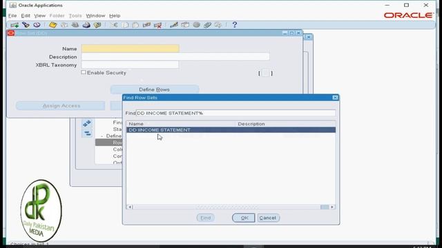 DEFINE REPORT | DEFINE INCOME STATEMENT | EMPLOYEE FORM | Oracle EPR (Enterprise Resource Planning) смотреть онлайн