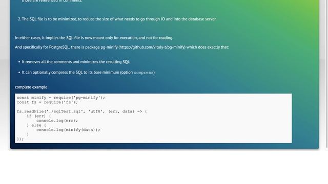 Removing comments from pg_dump output смотреть онлайн
