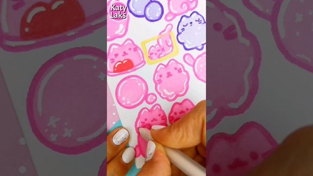 Glitter Stickers DIY /Cute Cat Stickers