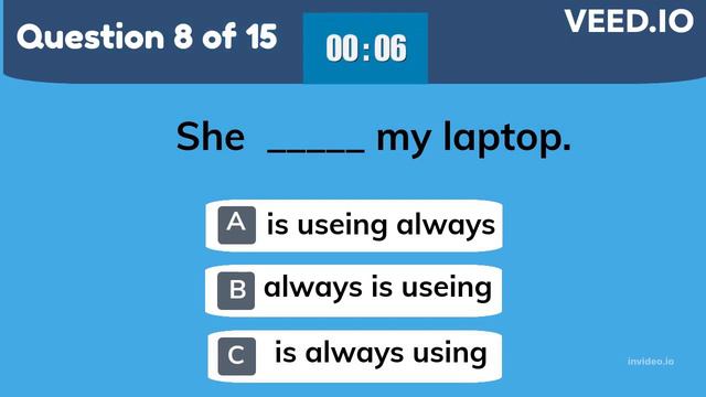 Present Continuous | Grammar Test смотреть онлайн