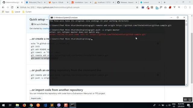 Push laravel to GitHub and clone it from GitHub смотреть онлайн