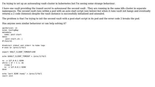 DevOps & SysAdmins: vault init hangs on kubernetes (2 Solutions!!) смотреть онлайн