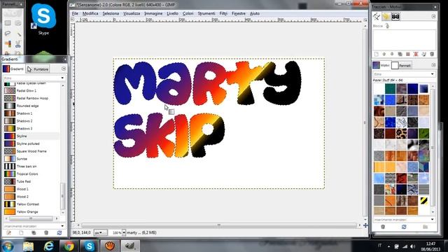 Come fare scritte glass,leopardate e multicolor con gimp-By Marty смотреть онлайн