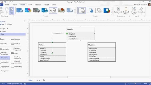 Creating a Class Diagram in Visio смотреть онлайн