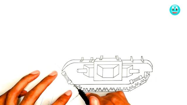 How To Draw Cartoon Tank Monster Leviathan | HomeAnimations Tank - Cartoons About Tanks