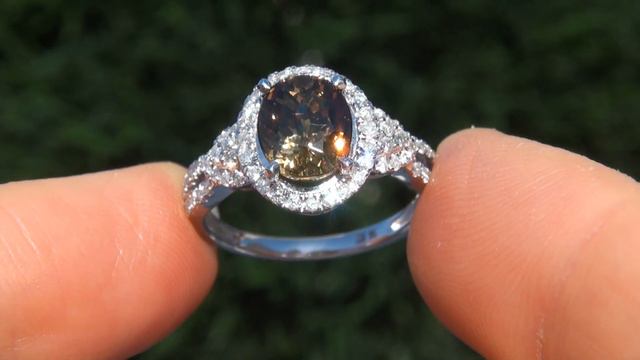 GIA VVS1 Color Change Demantoid Garnet Diamond 14k Gold Vintage Ring GEM - A133122 смотреть онлайн