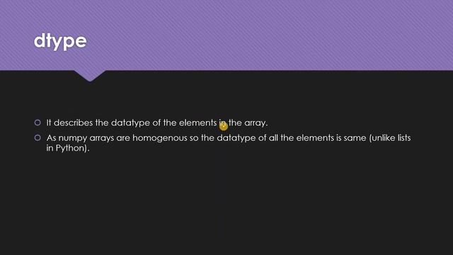 ATTRIBUTES OF AN ARRAY | NDIM, SHAPE, SIZE, DTYPE, ITEMSIZE | PYTHON NUMPY TUTORIAL смотреть онлайн